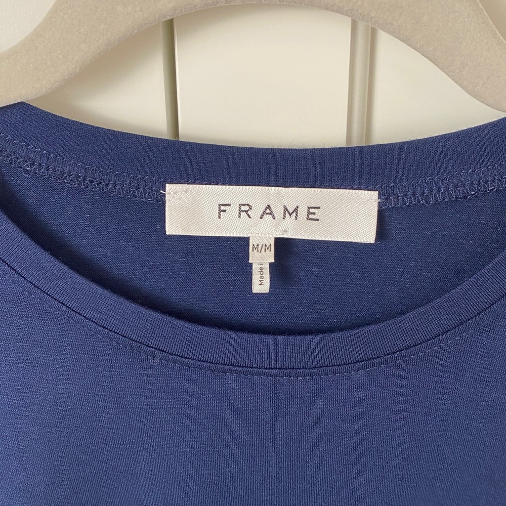 Frame Denim Navy Short Sleeve Top - Picture 2 of 6